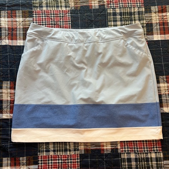 Adidas Blue and White Mini Skort - Picture 1 of 11